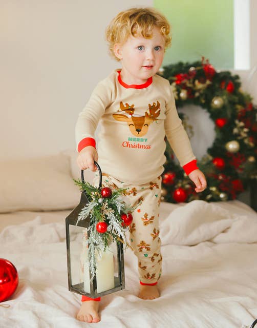 Vaenait Reindeer Christmas Long Sleeve PJs