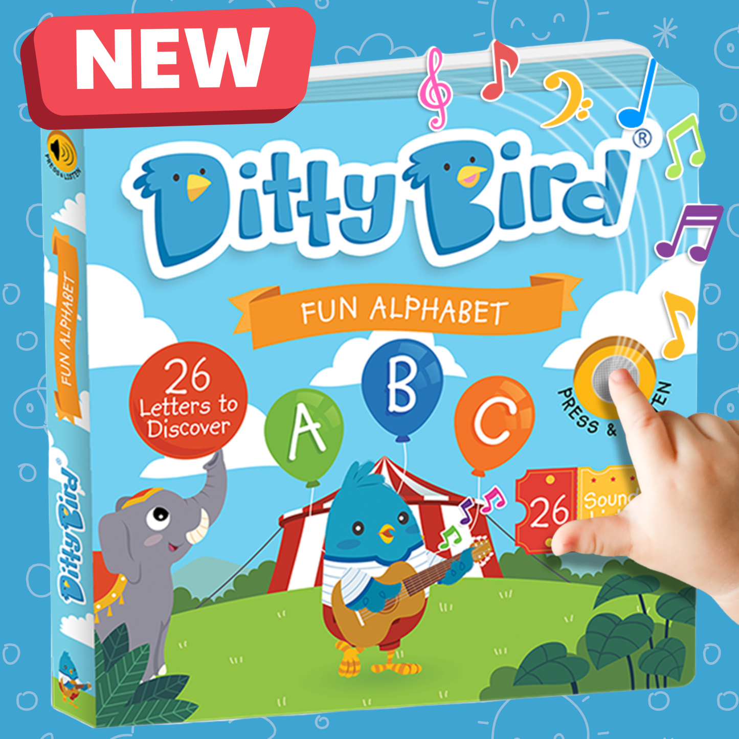 Ditty Bird NEW | Fun Alphabet | ABC Song | Ditty Bird Baby Sound Book