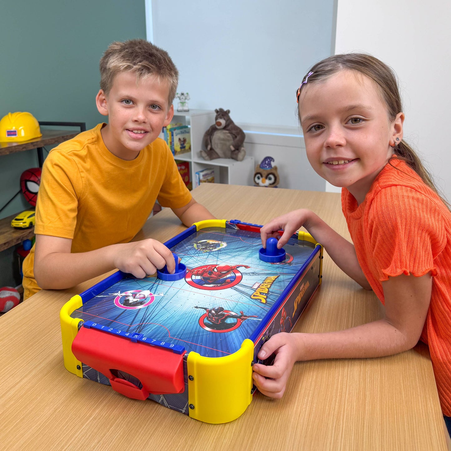 Marvel Spider-Man Electric Tabletop Air Hockey (Wood)
