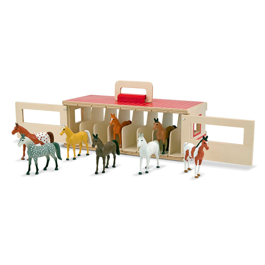 Melissa and Doug Take Along Show Horse Stable Playset