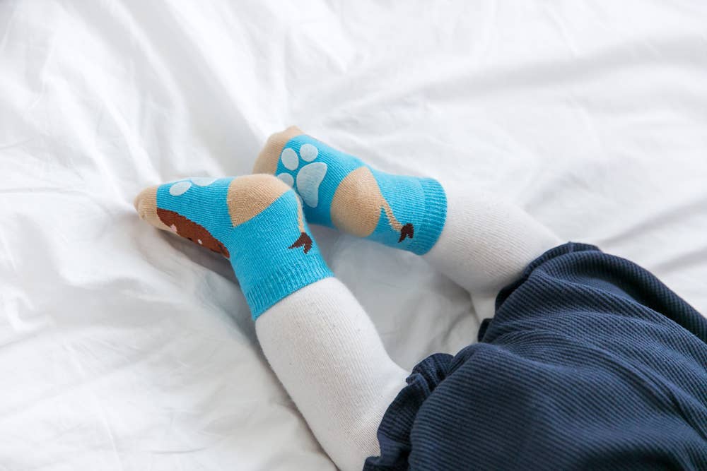 Vaenait Baby Horse Zoo Baby Animal Socks: Blue