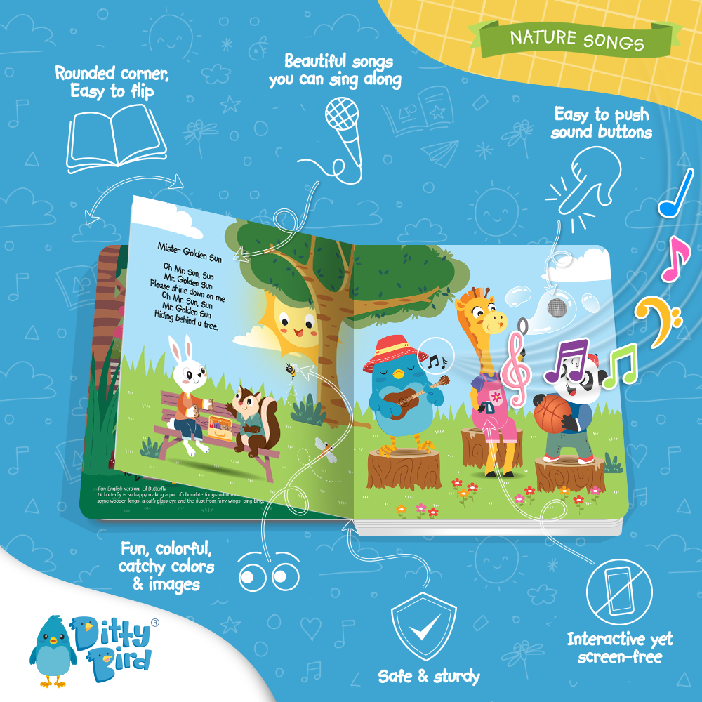 Ditty Bird Baby Sound Book Exploring for Kids :Nature songs