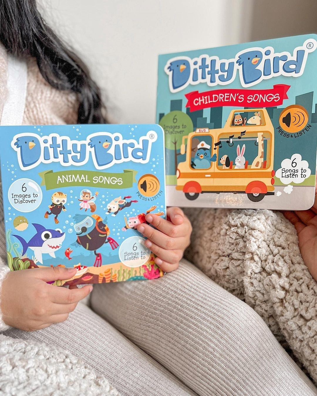 Ditty Bird Book:Animal songs incl.Baby Shark- Best Toys