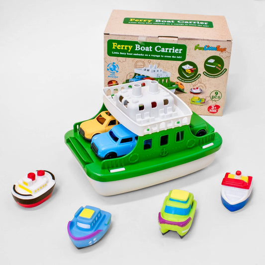 Fun Little Toys Boat Bath Toy with 4 Cars