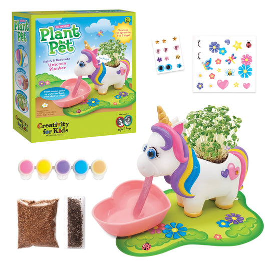 Faber Castell Self-Watering Plant Pet Unicorn Grow Craft Kit for Kids