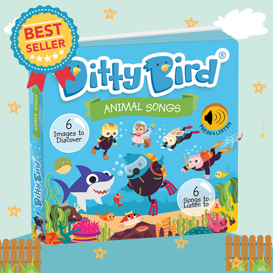 Ditty Bird Book:Animal songs incl.Baby Shark- Best Toys