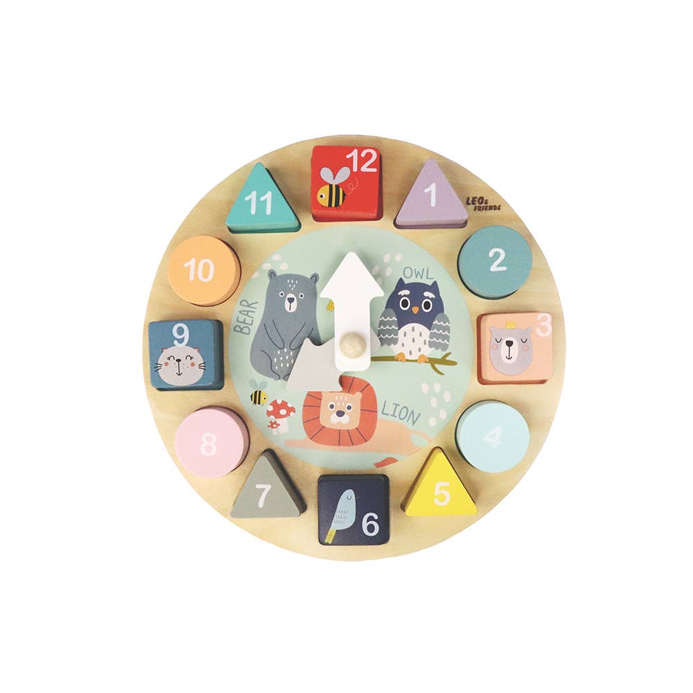 Leo & Friends Shape Sorting Clock