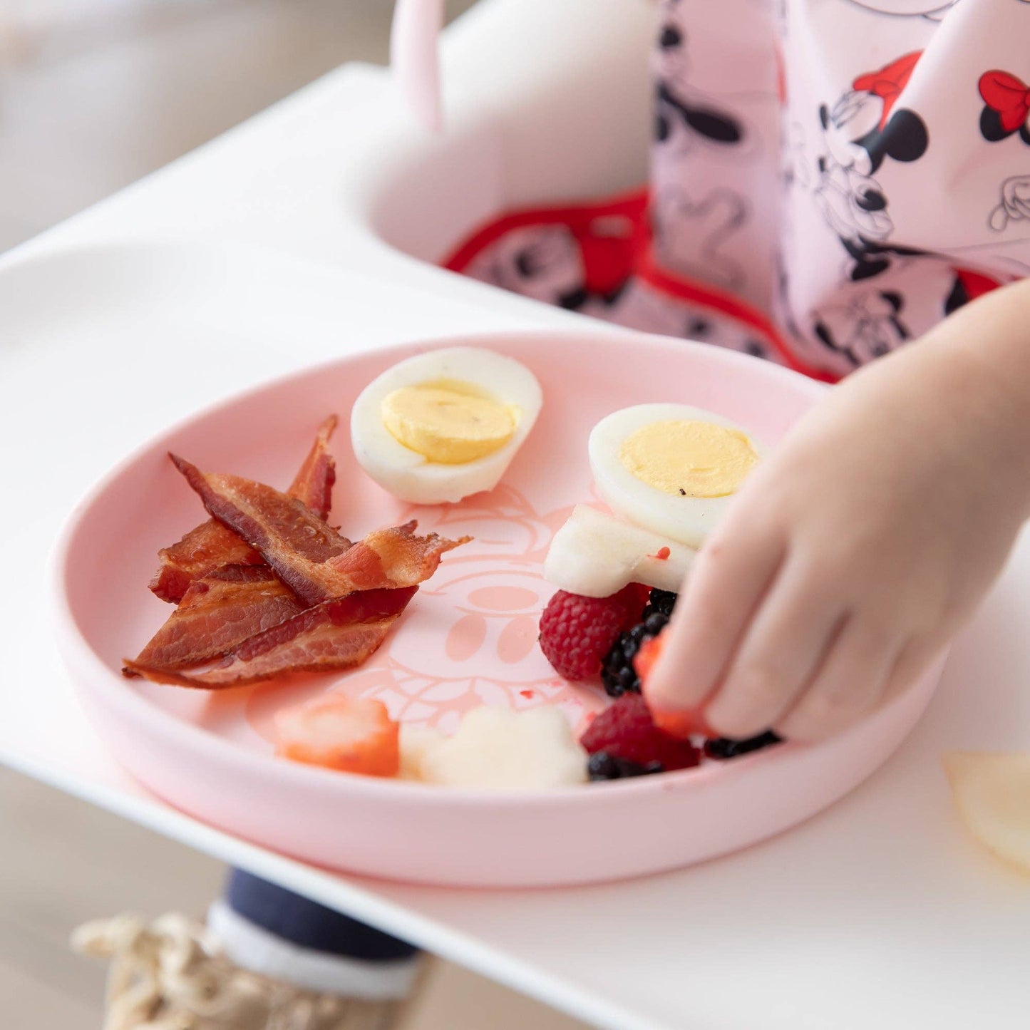 Bumkins Silicone Plate + Spoon Set: Disney Minnie Mouse