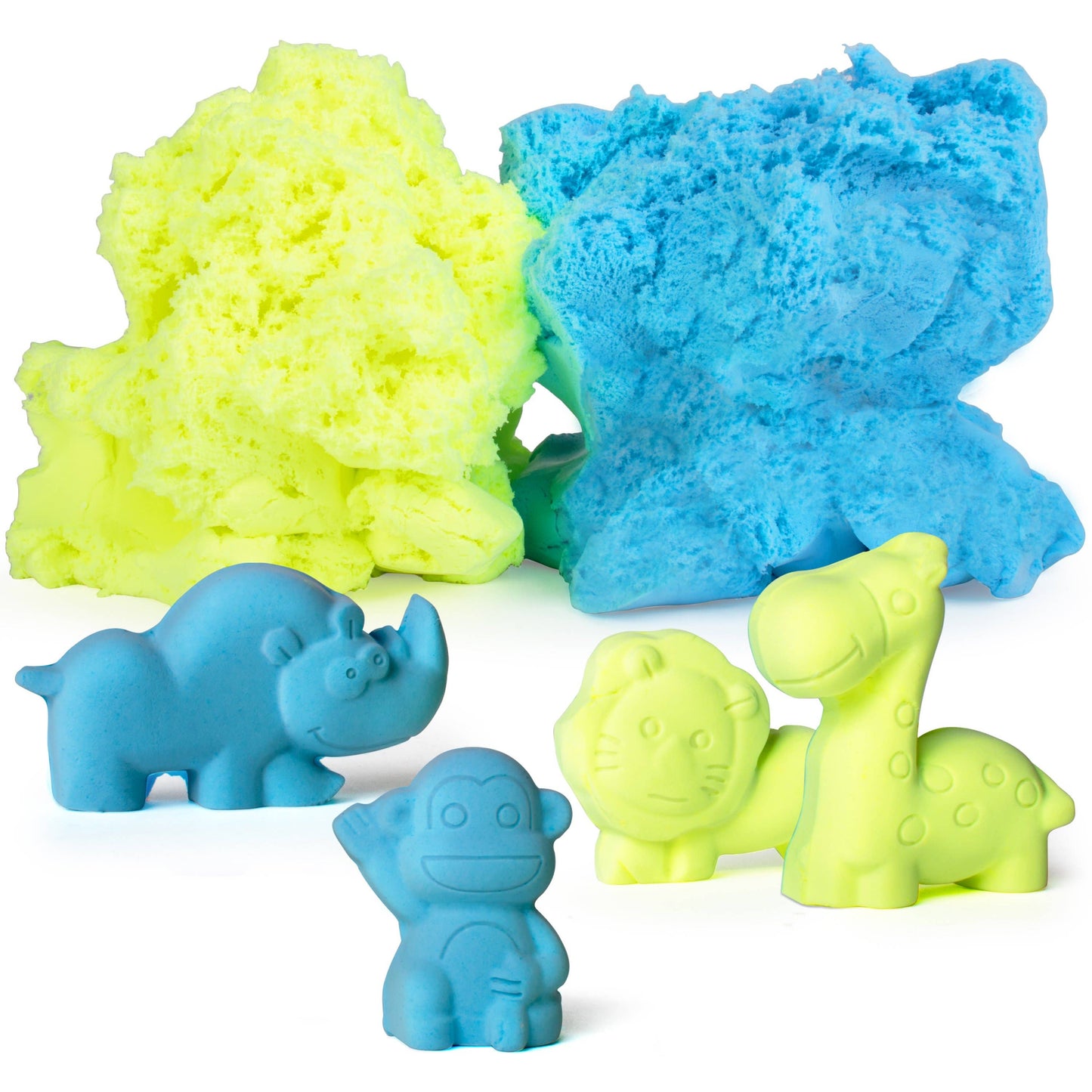 USA Toys Moosh Fluffy Modeling Clay Sensory Toys Beach Accessories: Safari Molds