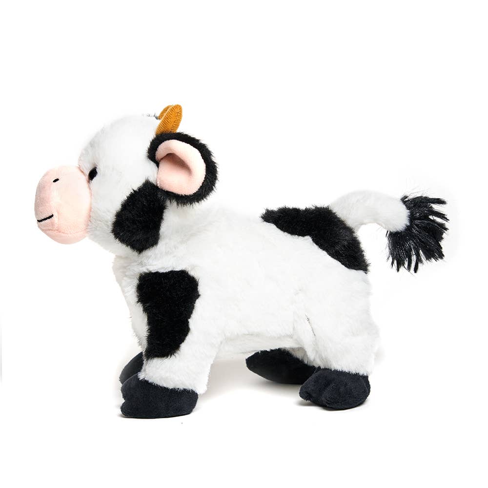 Cuddle Barn Barnyard Buddies - Cow (Soft Singing Walking Kid Plush Toy)