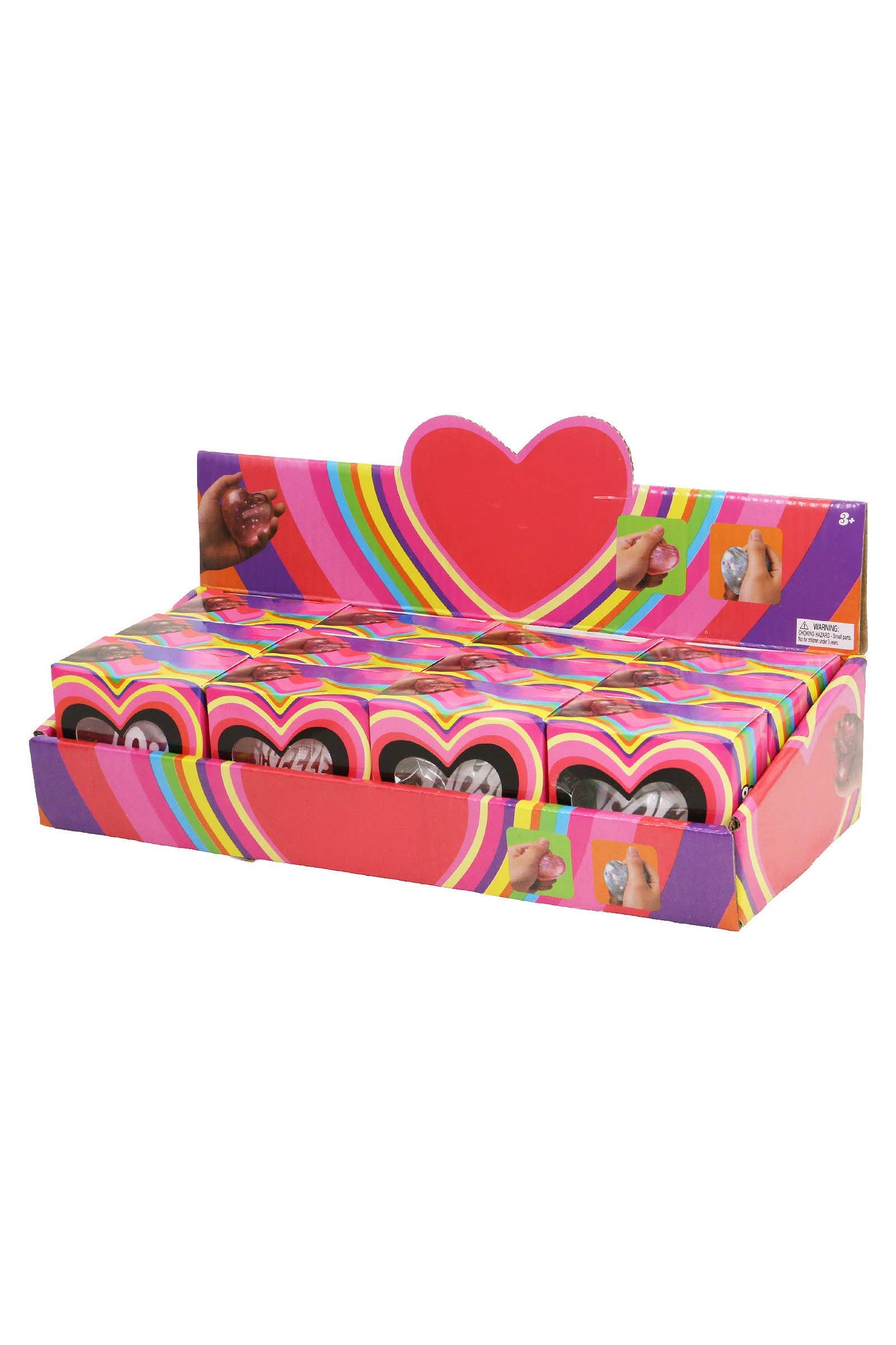 Positive Message Heart Maltose Putty Filled Squishy Toy