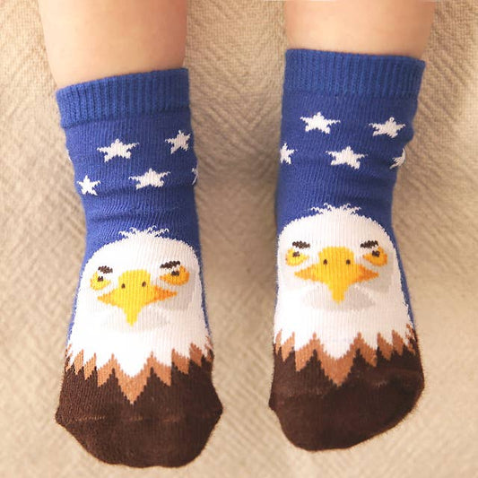 Vaenait Baby Eagle Zoo Socks Baby Animal Socks: Blue