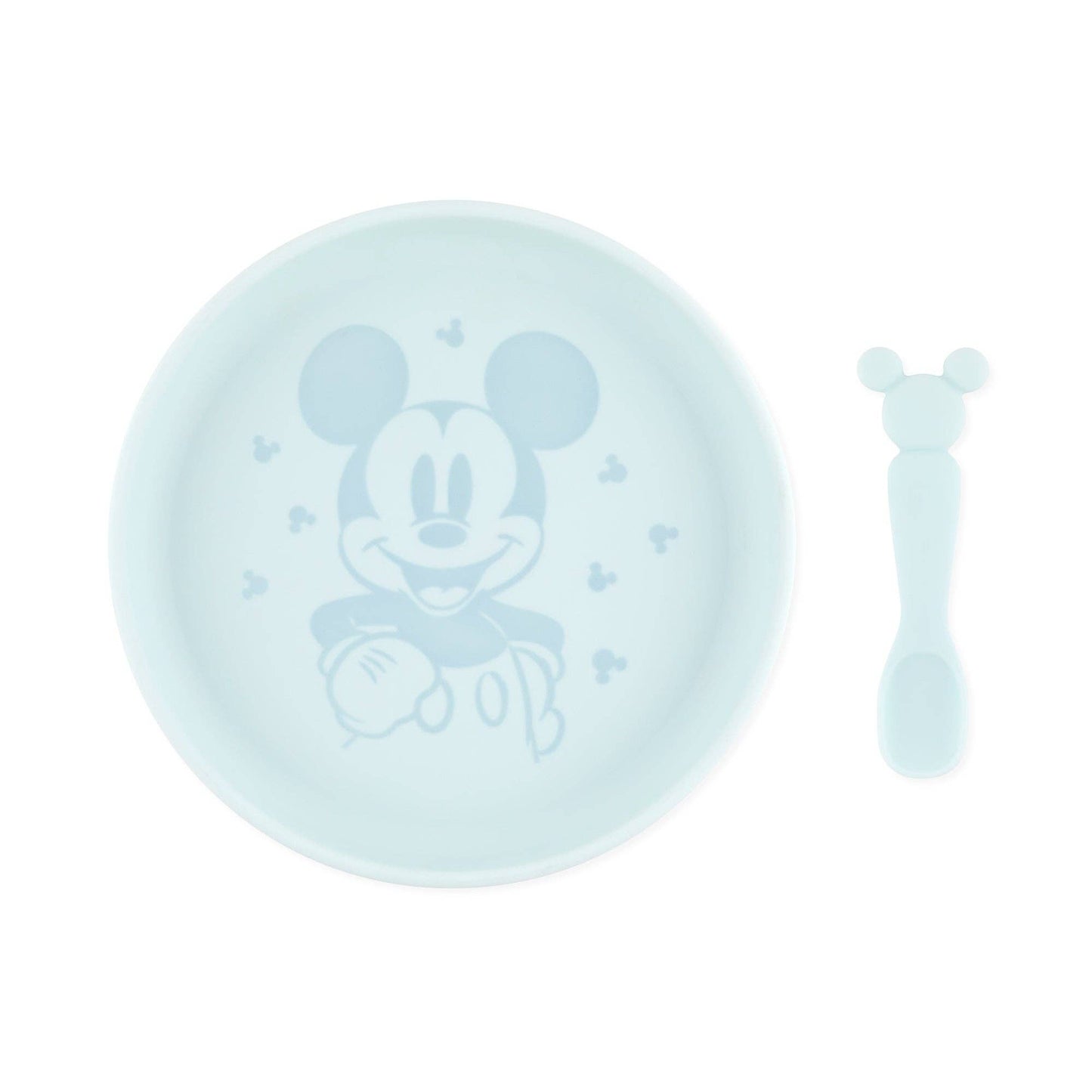 Bumkins Silicone Plate + Spoon Set: Disney Mickey Mouse