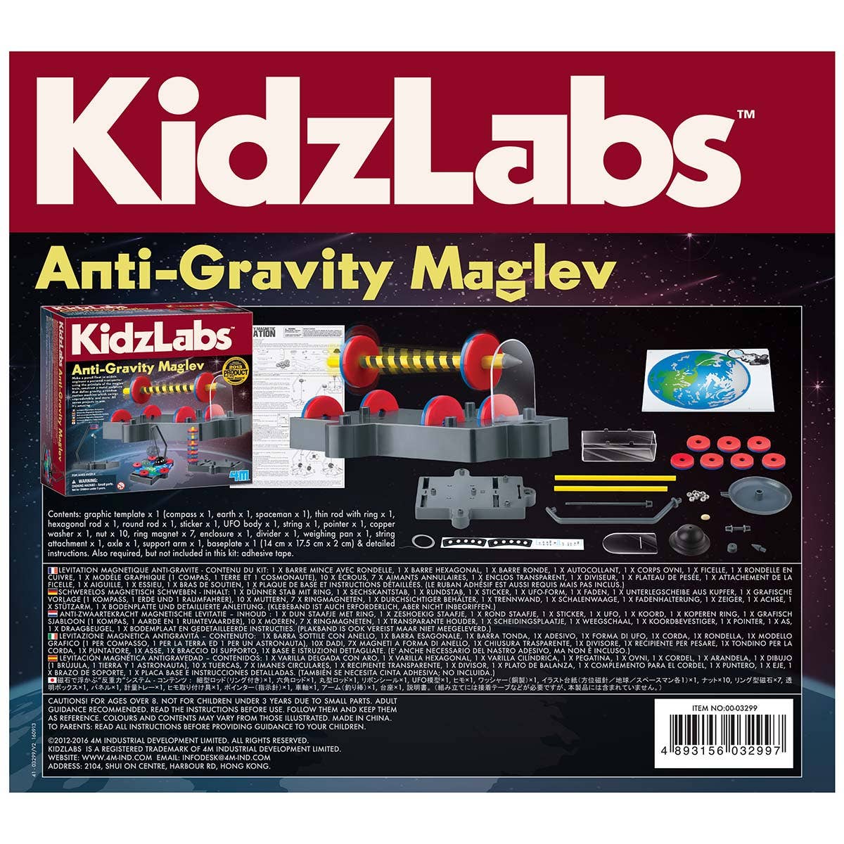 Toysmith 4M Kidzlabs Anti Gravity Magnetic Levitation Science Kit