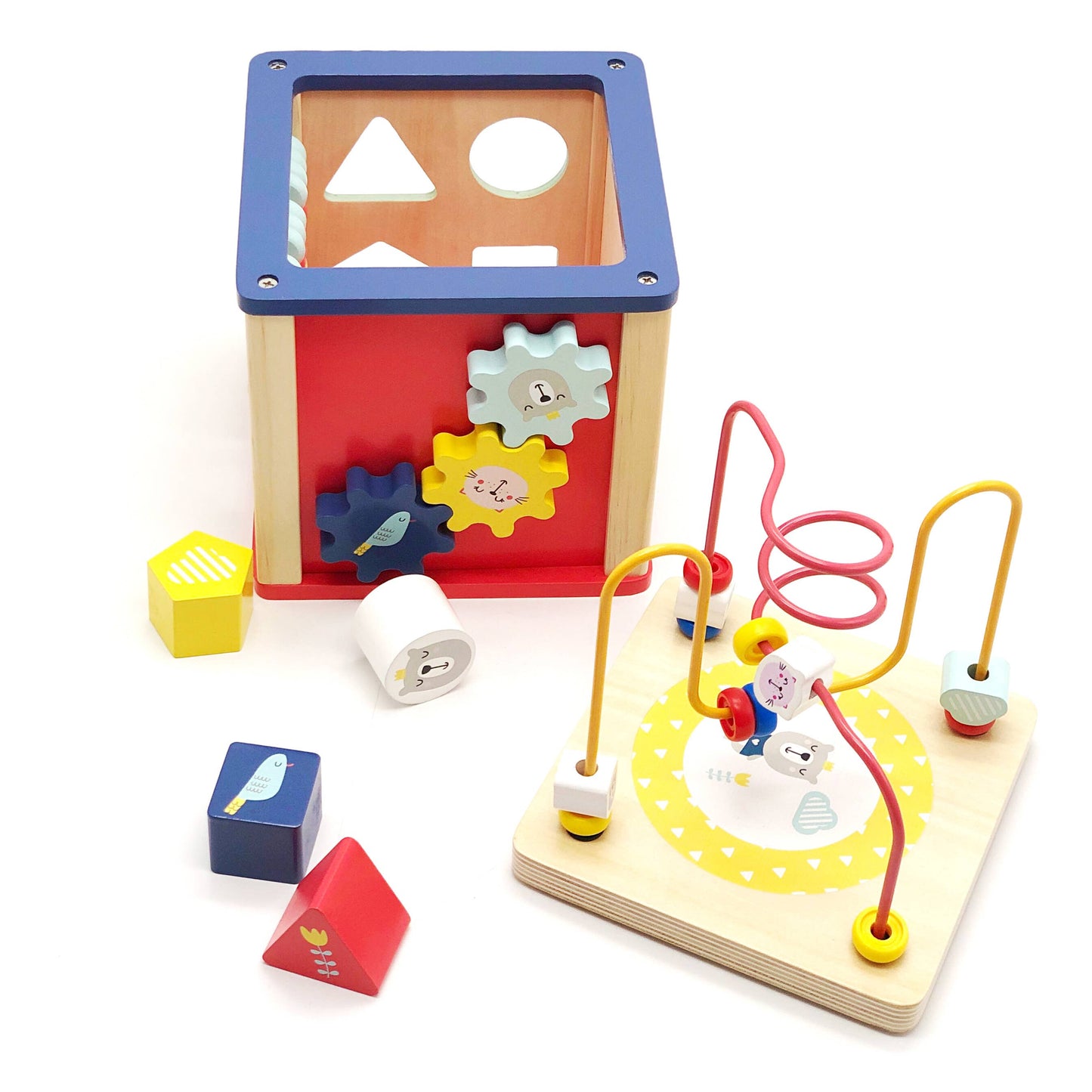 LEO & FRIENDS Wooden Activity Toy for 1, 2 Year-Old-Girls