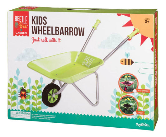 Beetle & Bee Kid Sized Wheelbarrow, Asst (Red & Green)