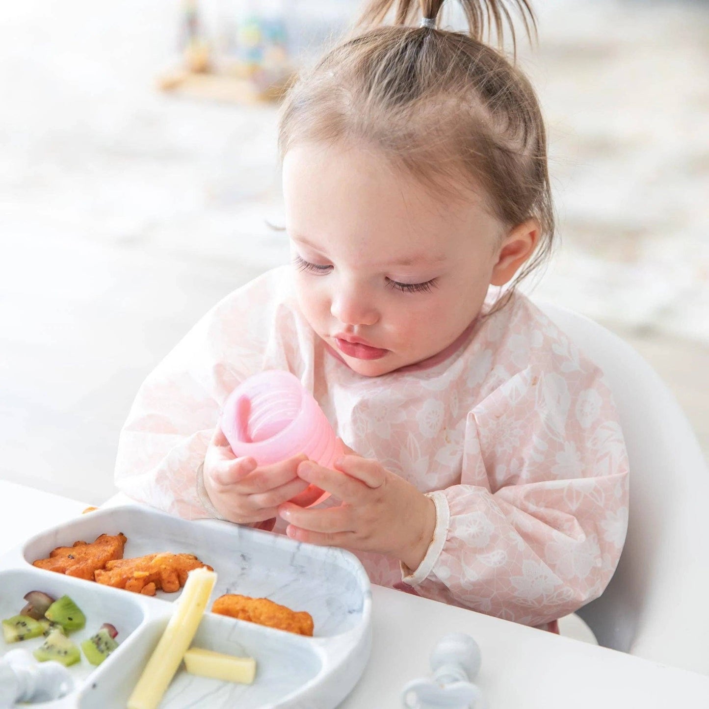 Bumkins Silicone Starter Cup: Pink