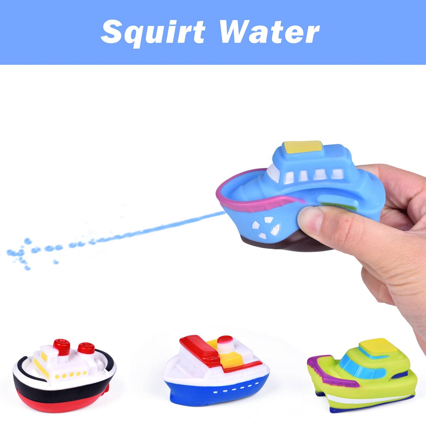 Fun Little Toys Boat Bath Toy with 4 Cars