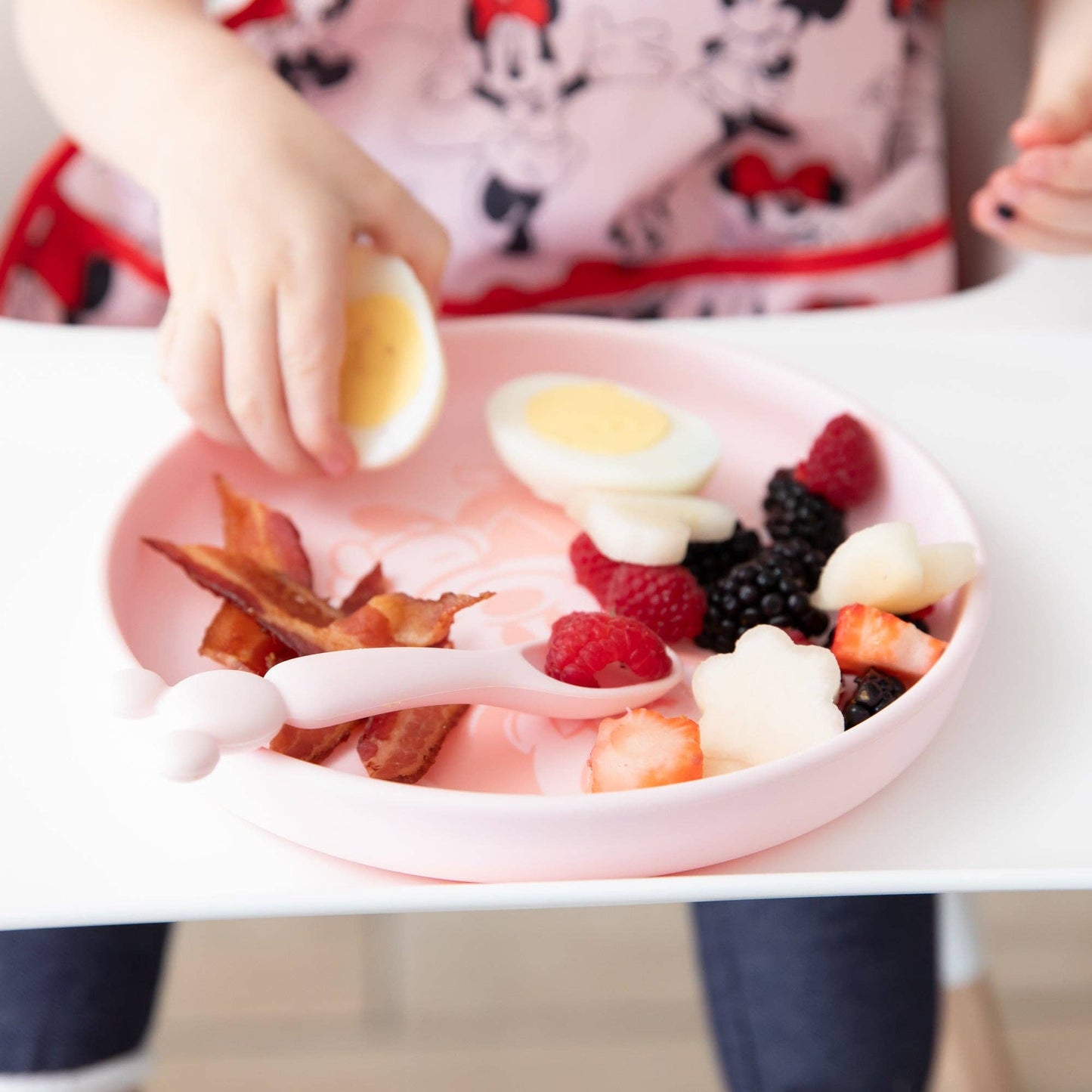 Bumkins Silicone Plate + Spoon Set: Disney Minnie Mouse