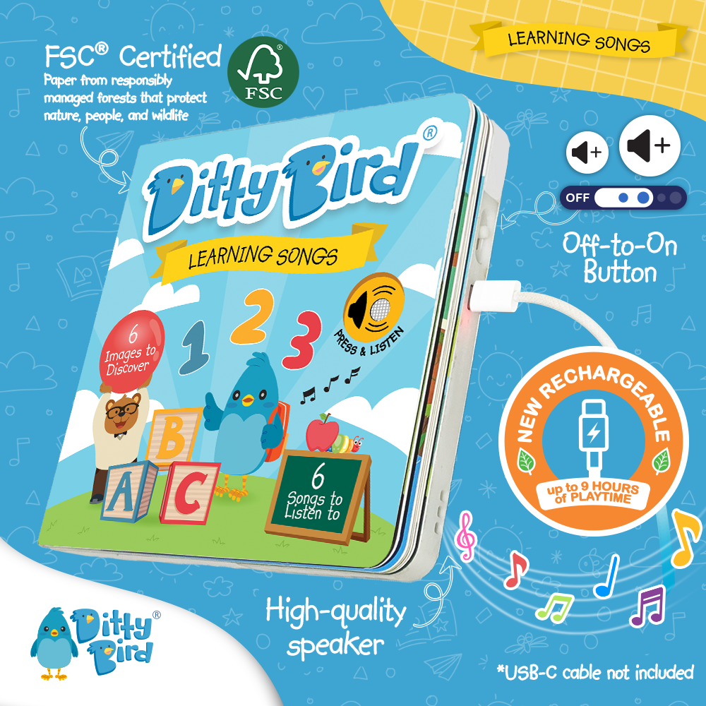 Ditty Bird Baby Sound Book: ABC Learning BESTSELLER USB-C