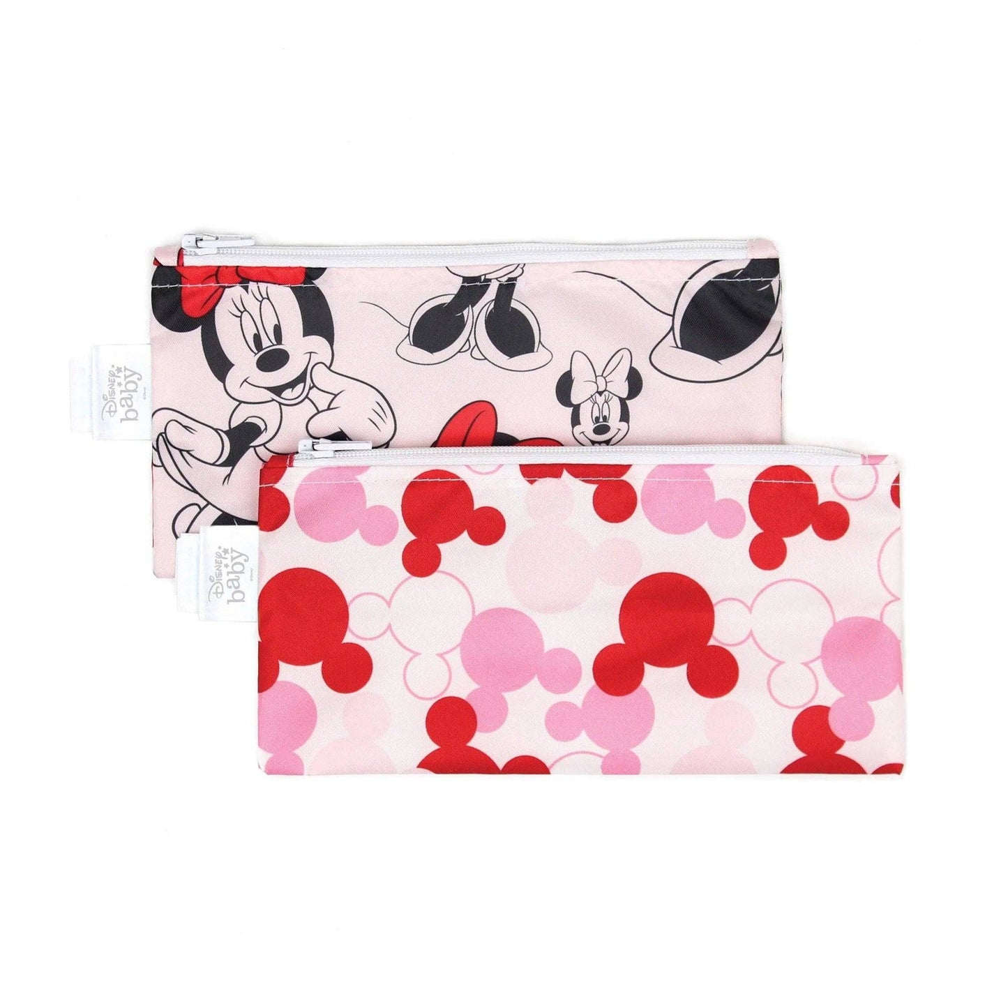 Bumkins Reusable Snack Bag, Small 2-Pack: Minnie Mouse