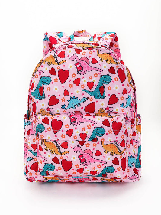 Sassy Kids Girls Dinosaur Valentine's Day Backpack