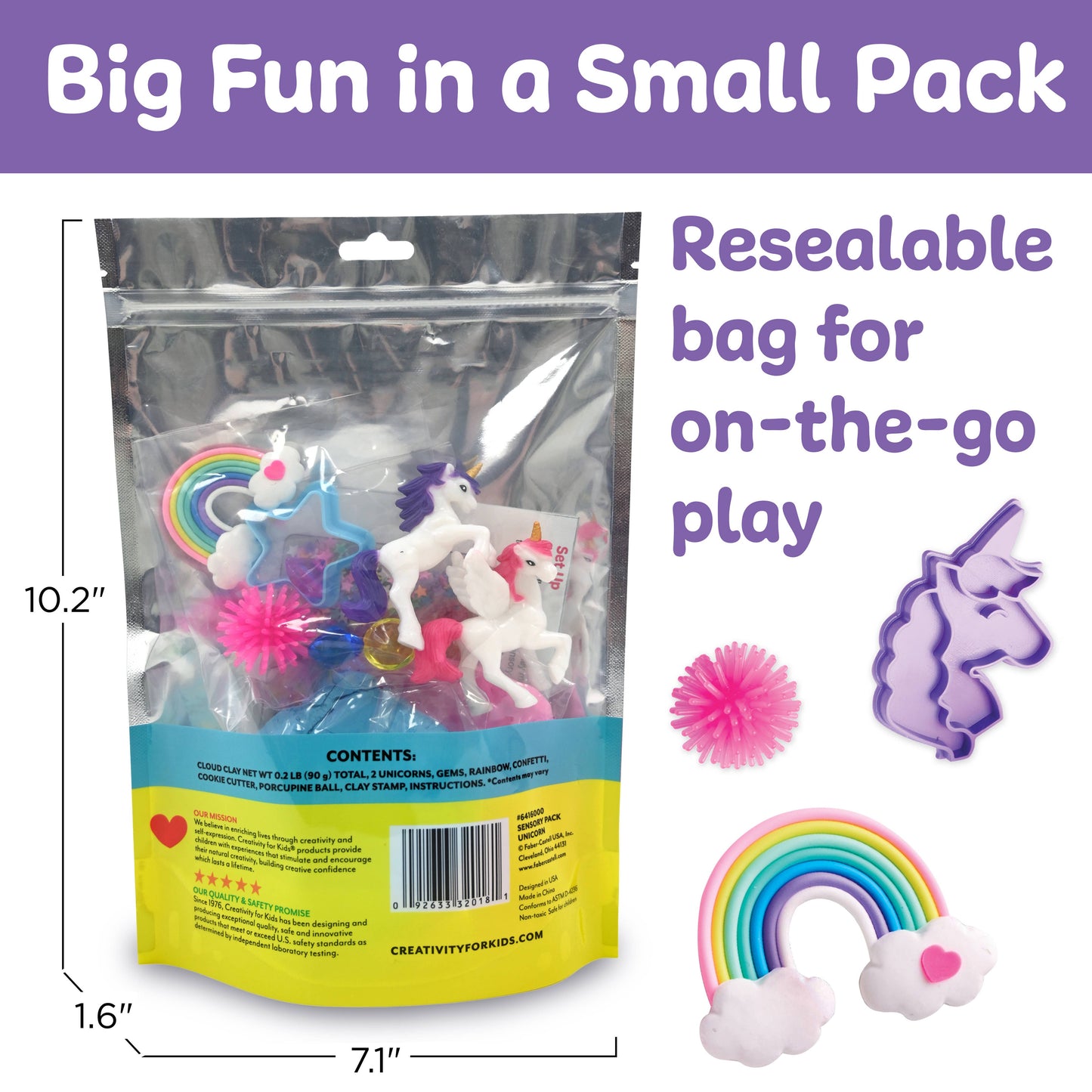 Faber Castell Sensory Pack Unicorn On the Go Play Set for Kids