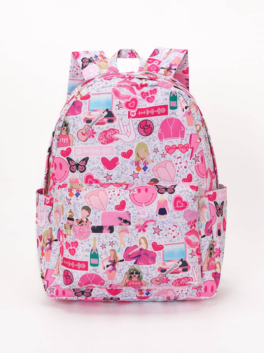Sassy Kids Pink Kids Girls Music Tour Backpack