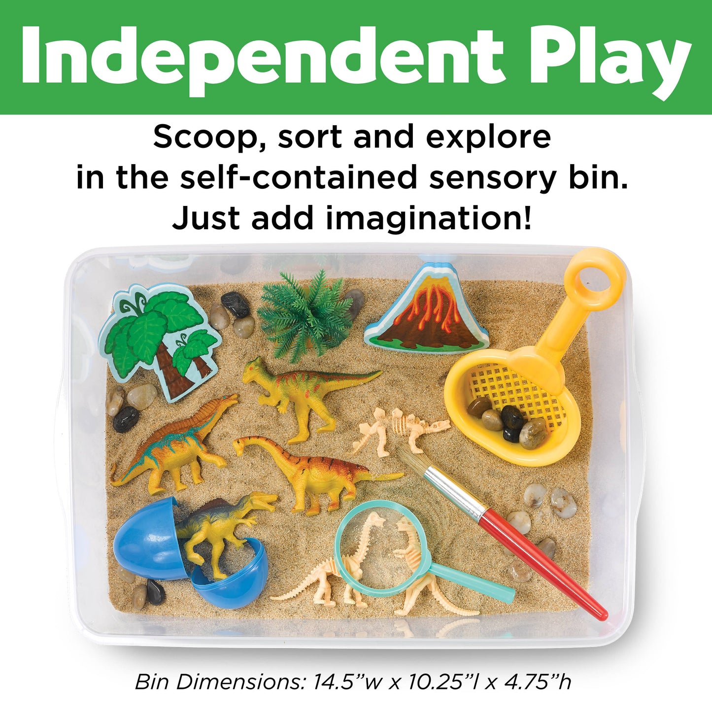 Faber Castell Sensory Bin Dinosaur Dig Activity Bin for Kids