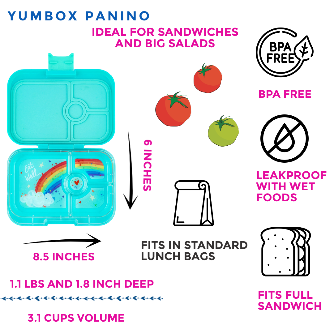 Yumbox Leakproof Sandwich Friendly Bento Box - Misty Aqua