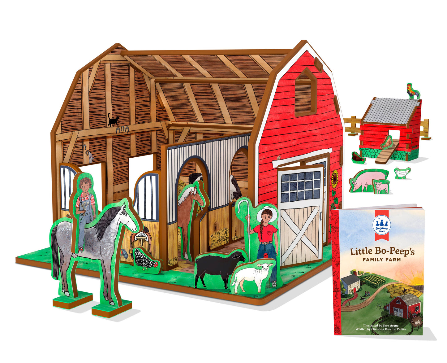 Storytime Toys Little Bo Peep's Family Farm Book and Playset