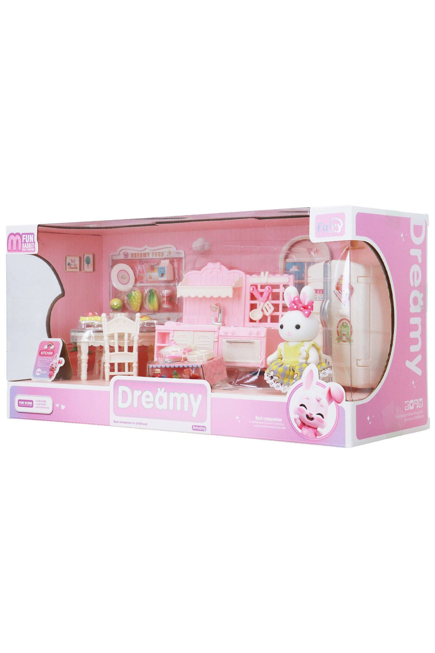 Mini Bunny Rabbit Girl Kitchen Pretend Play Set