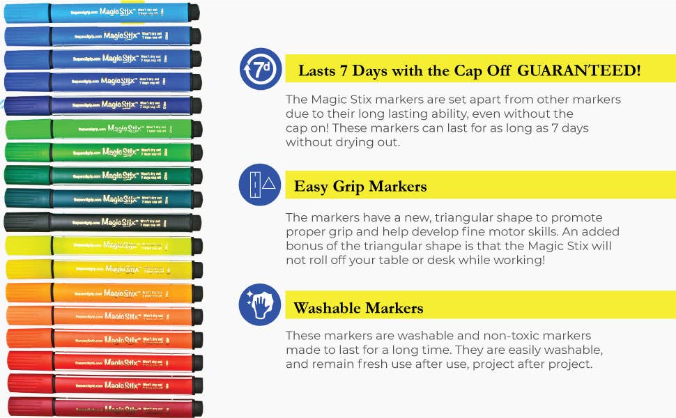 Magic Tri Stix 24 Color - Cap Off for 7 Days TPG-397