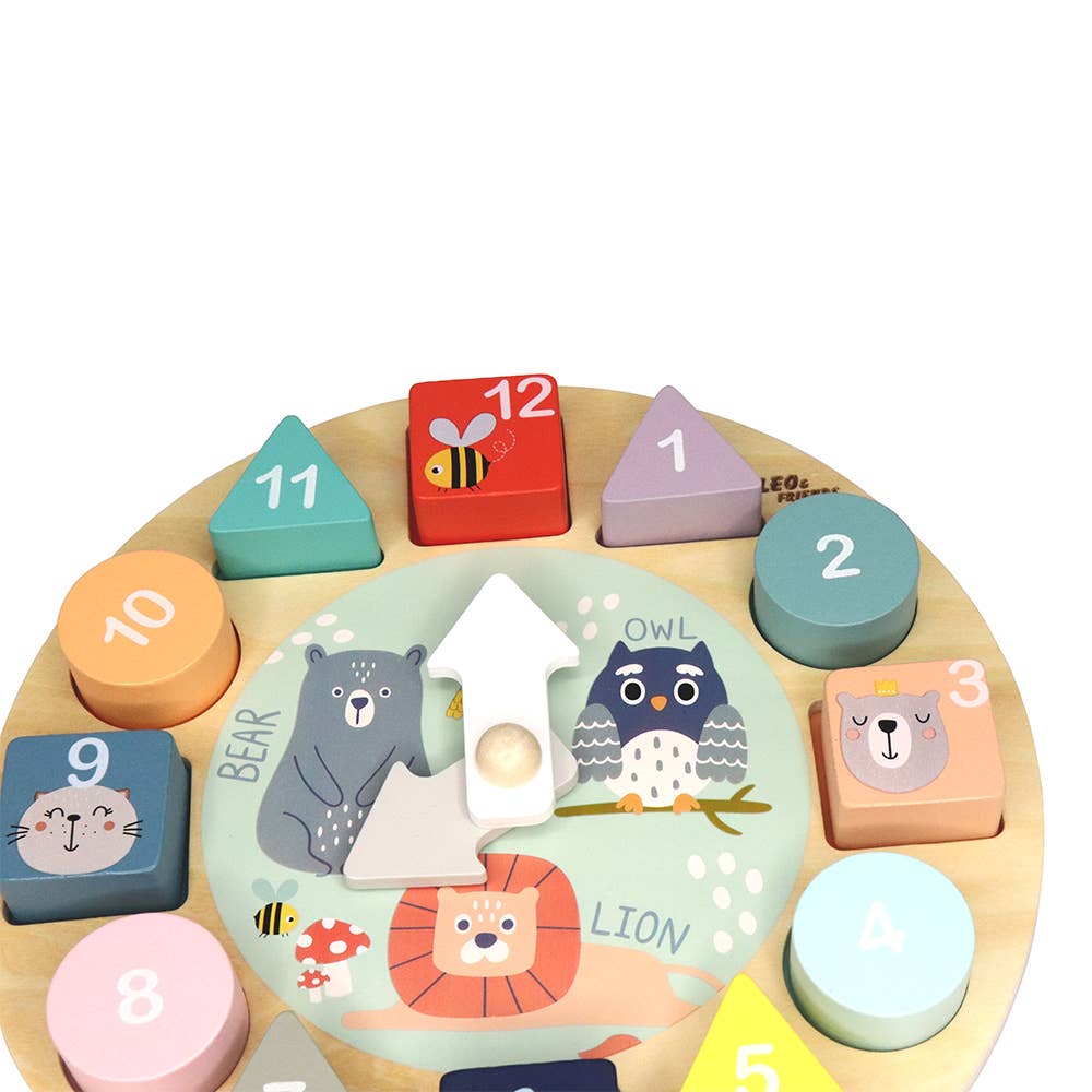 Leo & Friends Shape Sorting Clock