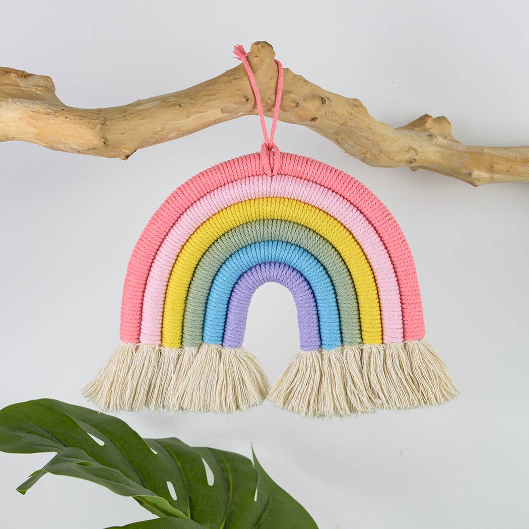 Macrame Rainbow Wall Hanging Decor For Kids: A