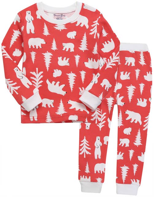 Vaenait Polar Bear Christmas Long Sleeve PJs