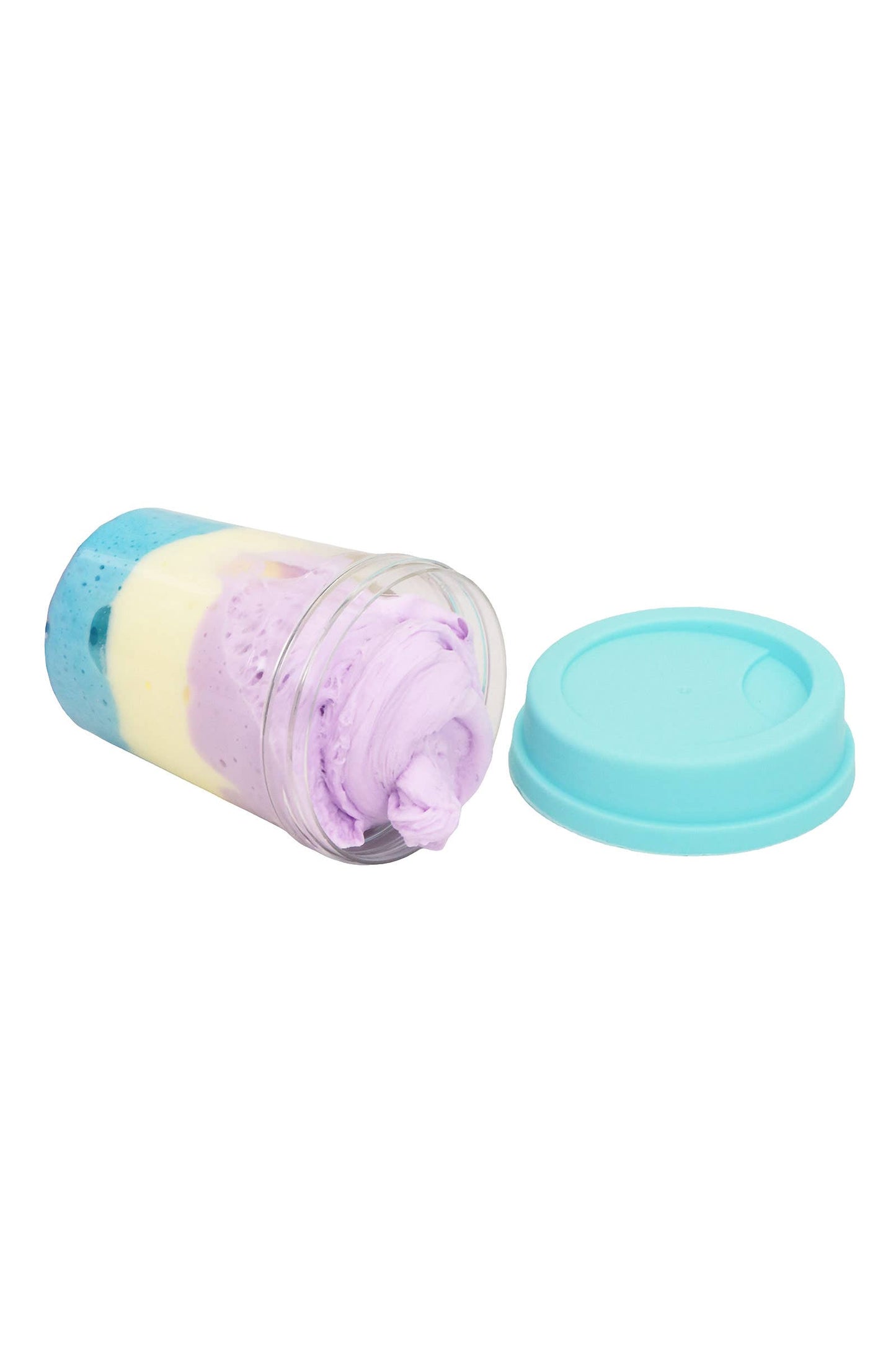 Three-Tone Matte Macaron Butter Slime Blue Beverage Cup Jar