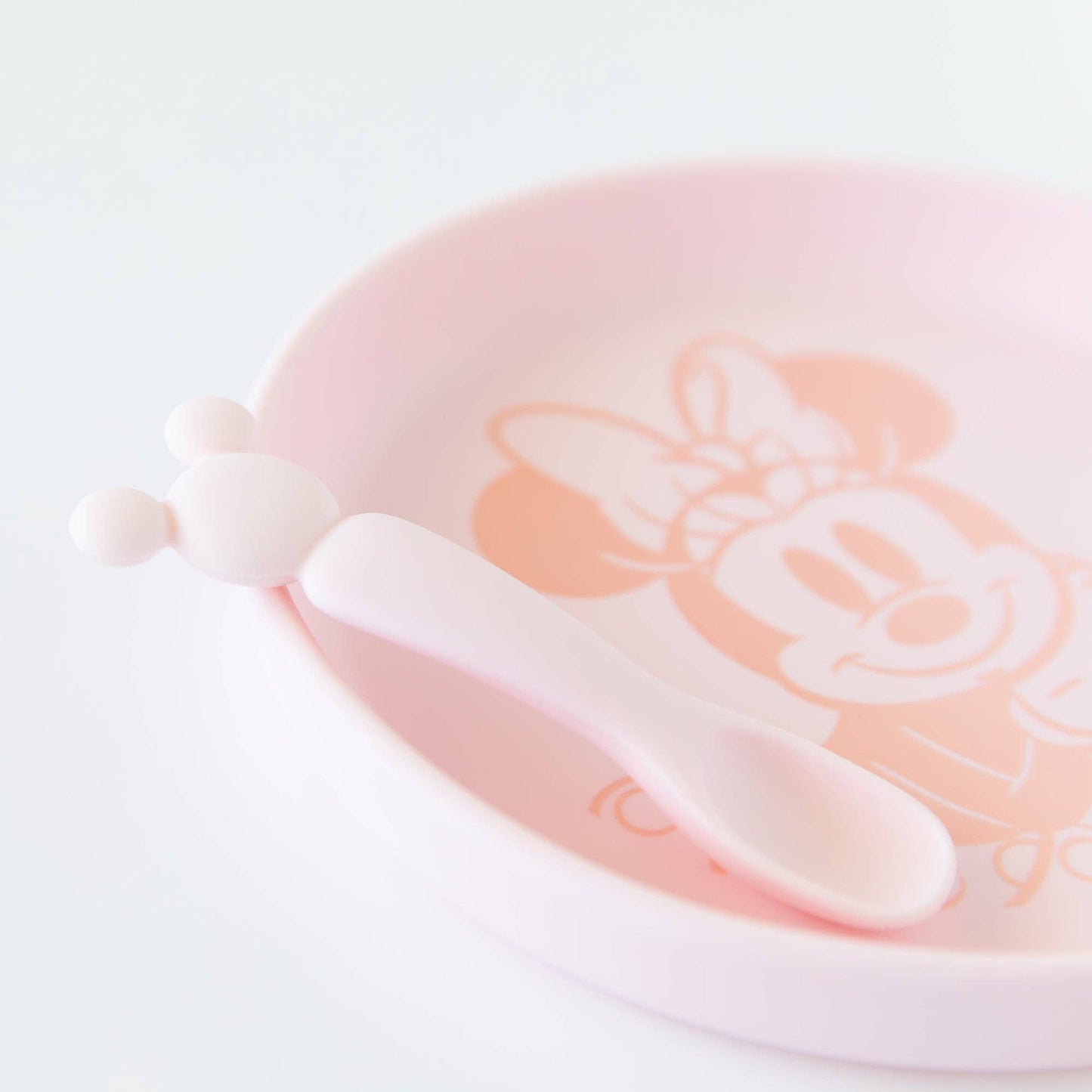 Bumkins Silicone Plate + Spoon Set: Disney Minnie Mouse