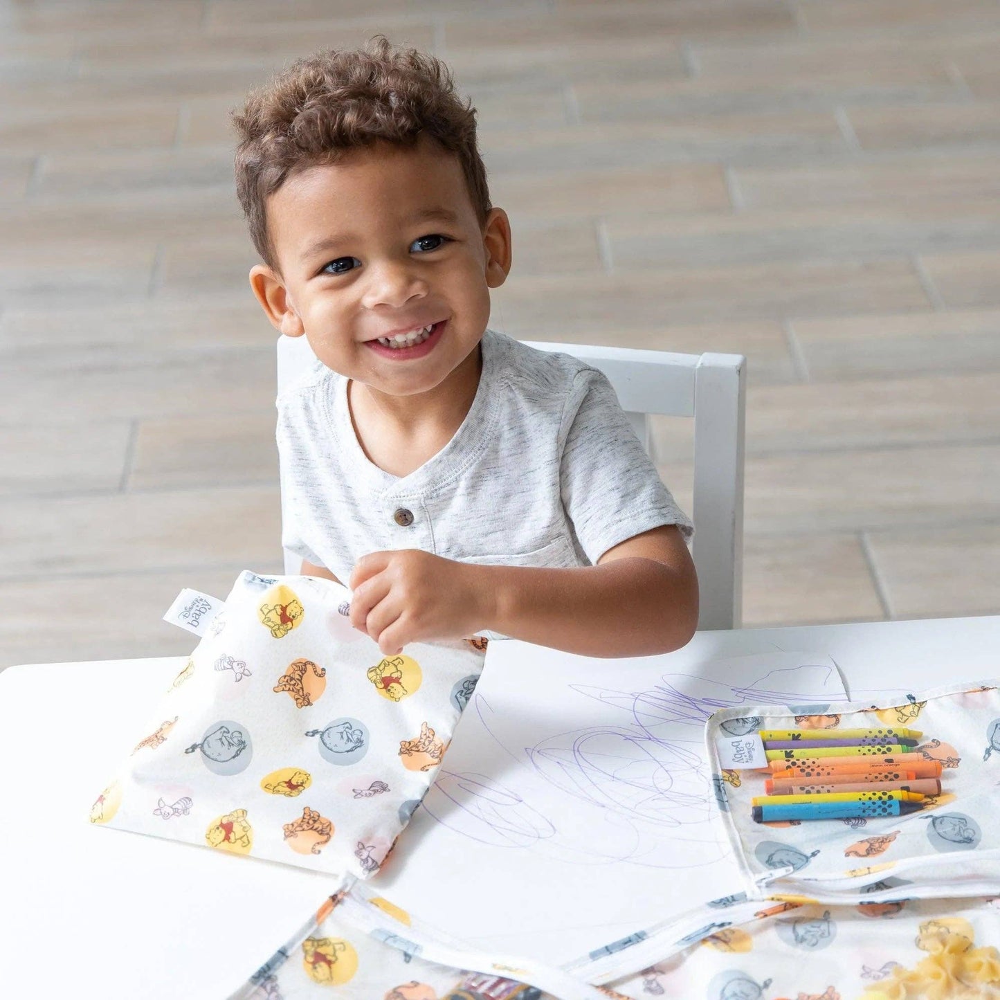 Bumkins Reusable Snack Bag, 3-Pack: Pooh Bear and Friends