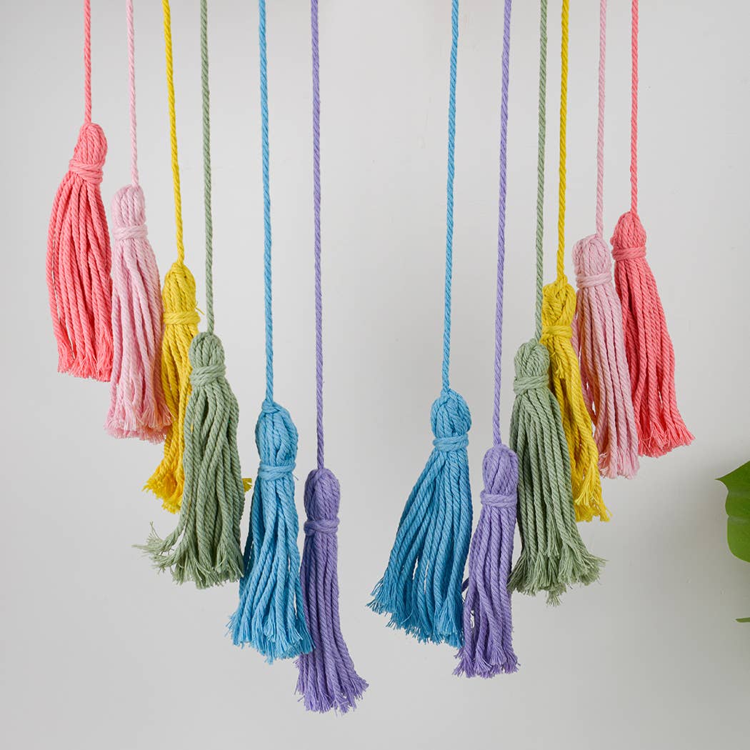 Macrame Rainbow Tassel Wall Hanging Decor: A