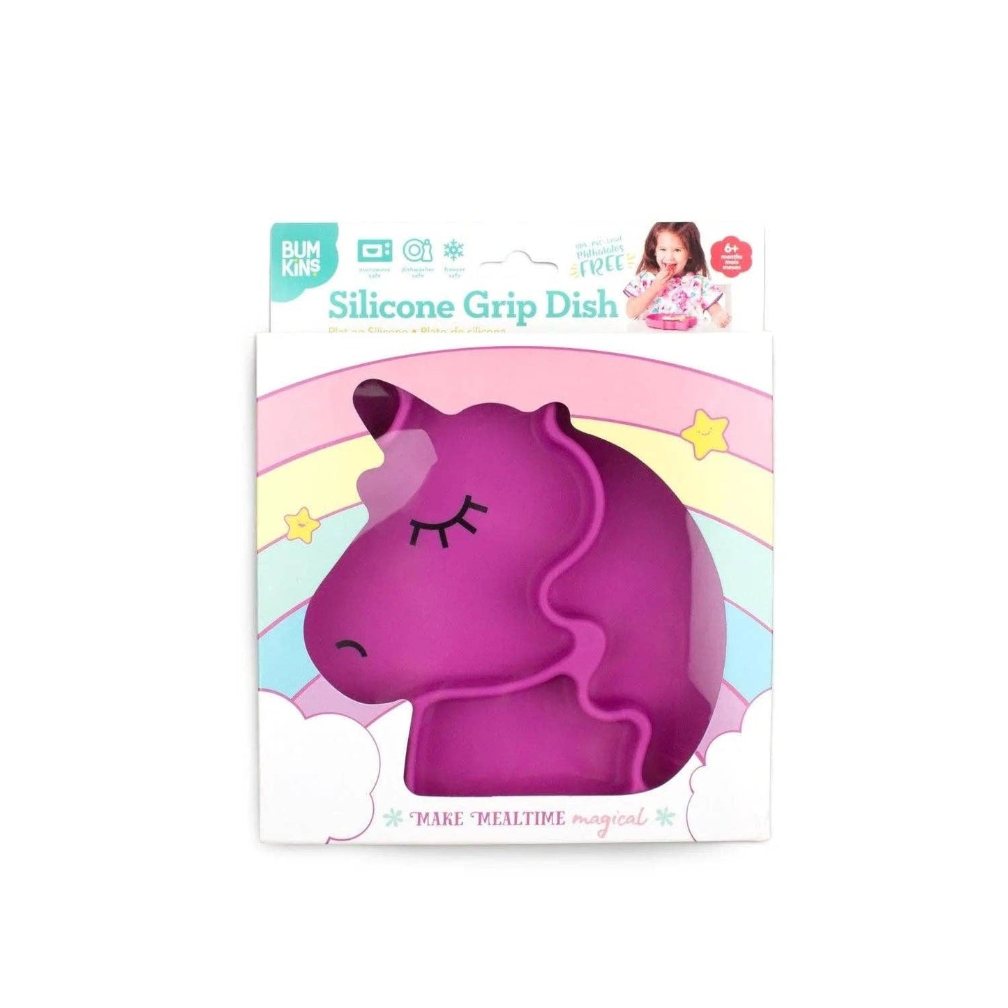 Bumkins Silicone Grip Dish Special Edition: Unicorn