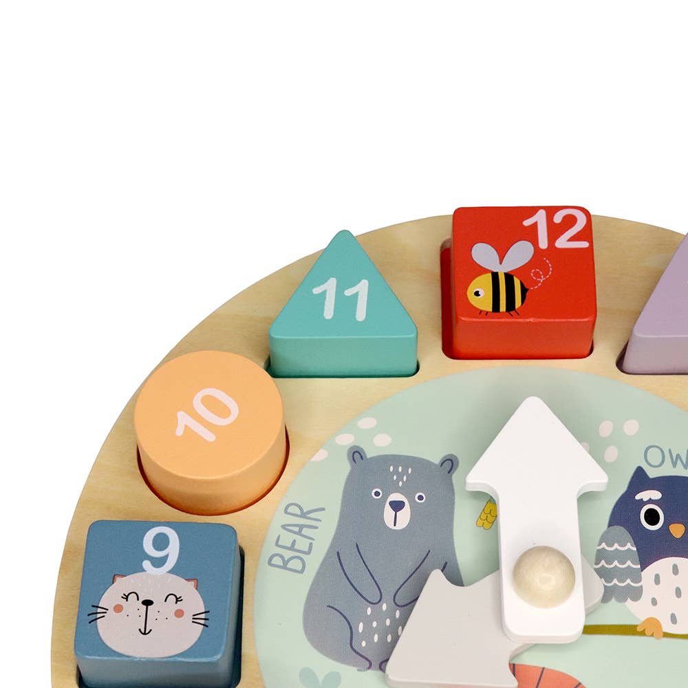 Leo & Friends Shape Sorting Clock