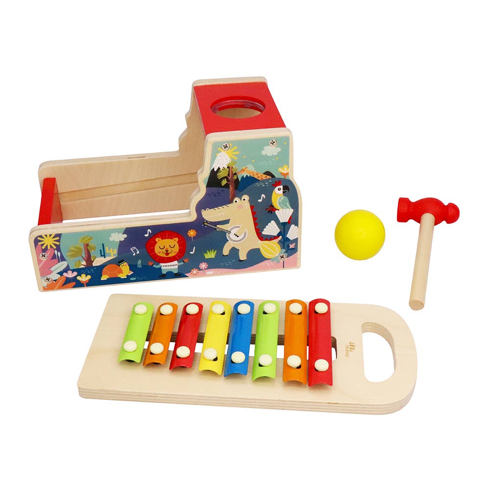 Leo & Friends Pound & Tap Xylophone with Slide-Out Xylophone