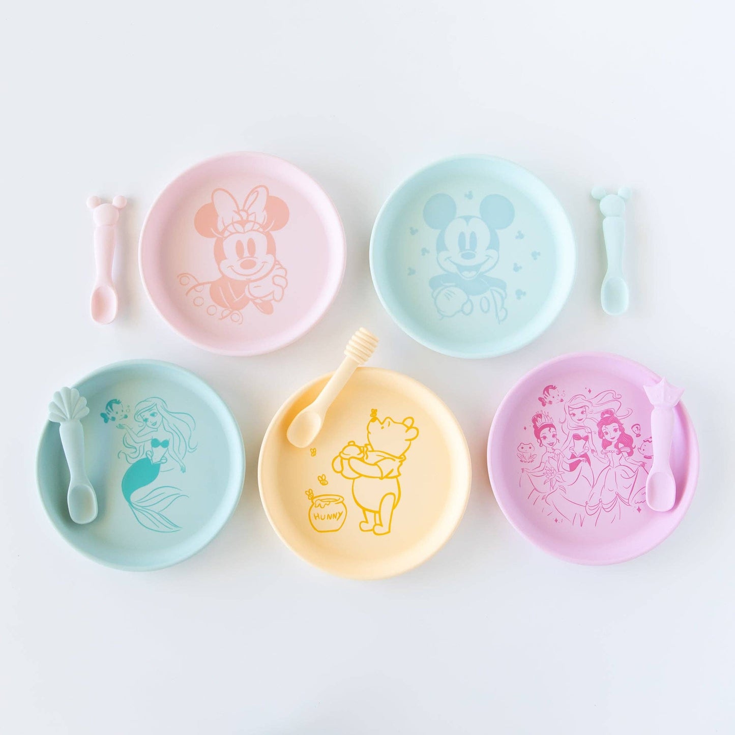 Bumkins Silicone Plate + Spoon Set: Disney Mickey Mouse