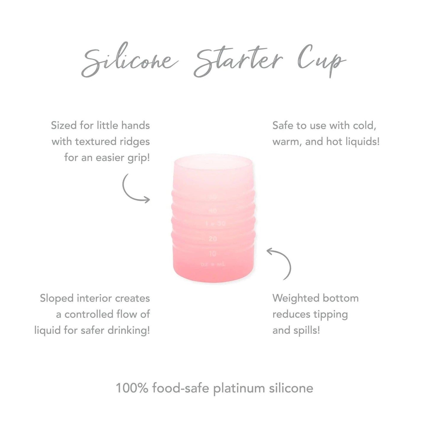 Bumkins Silicone Starter Cup: Pink