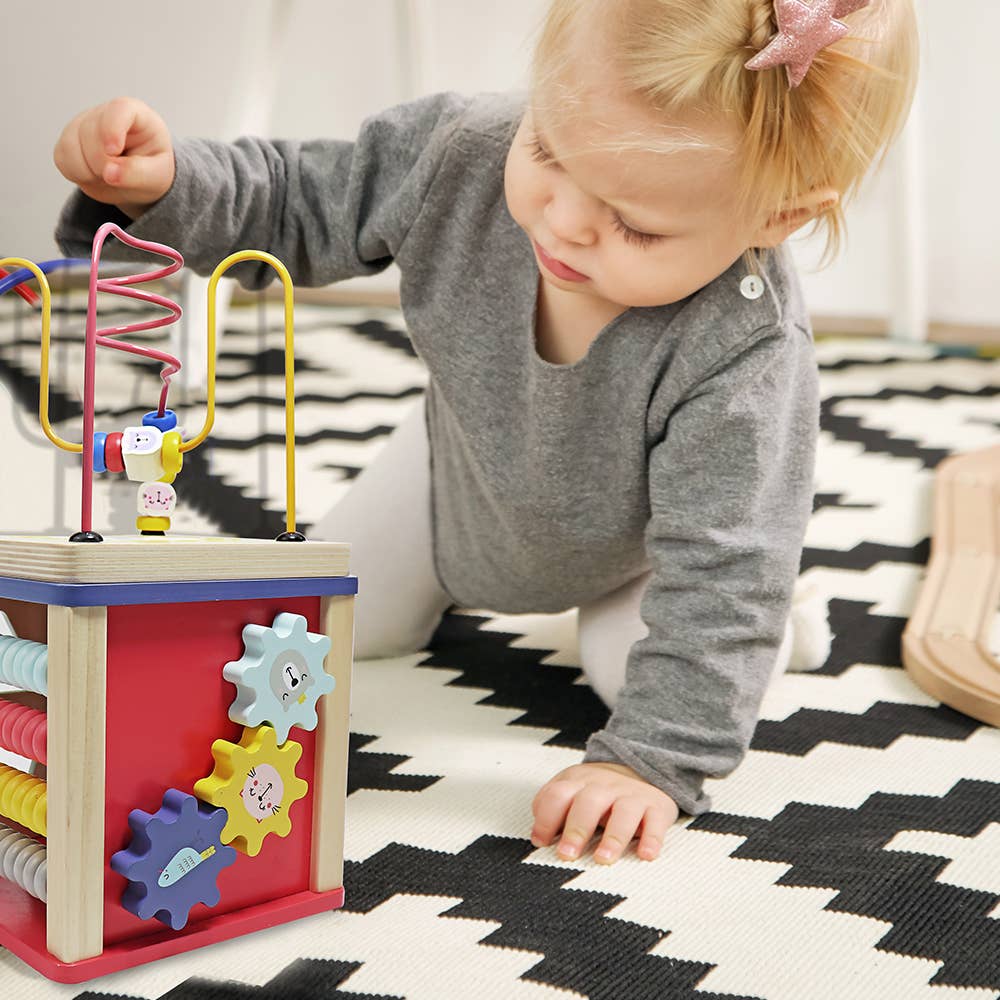 LEO & FRIENDS Wooden Activity Toy for 1, 2 Year-Old-Girls