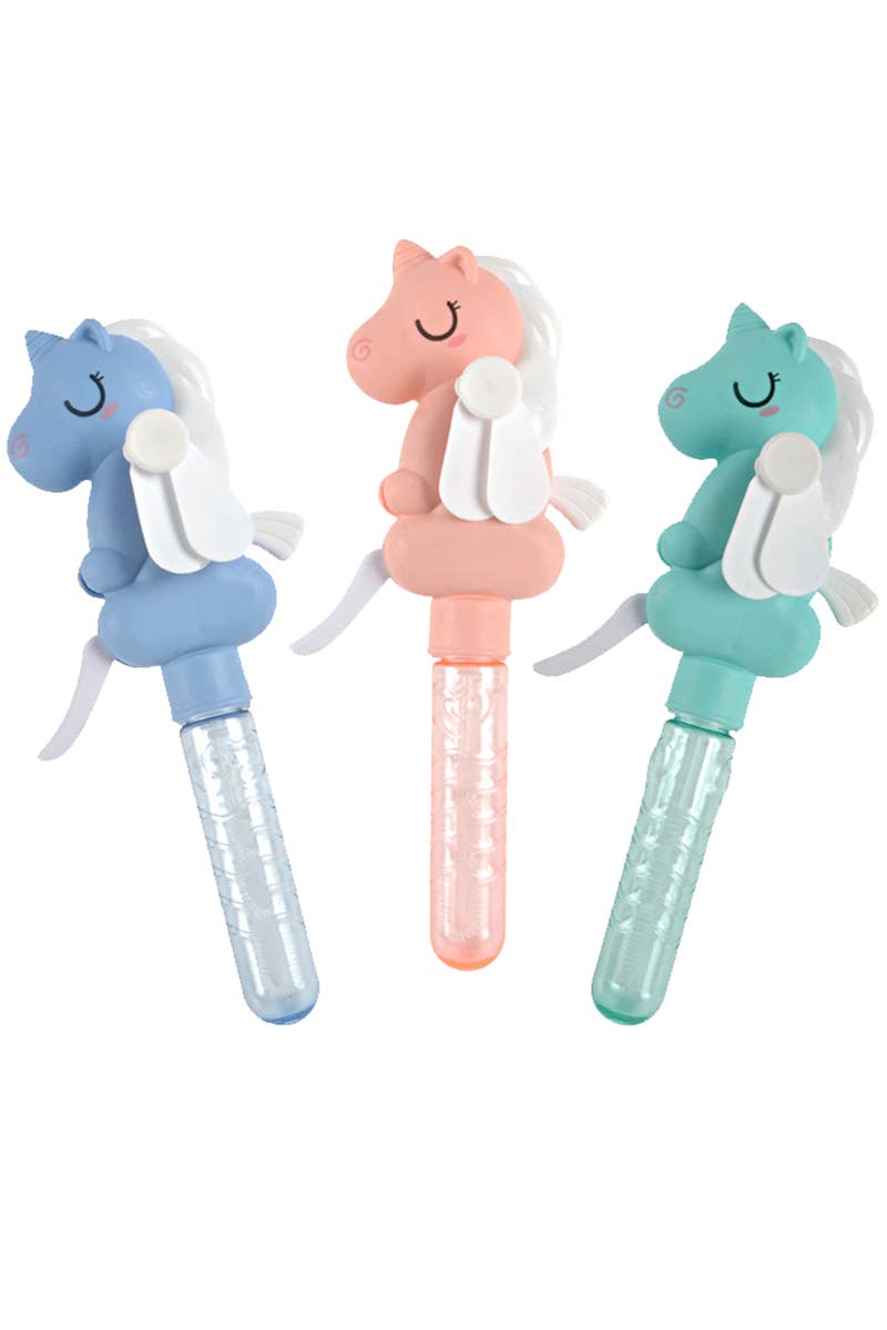 Cap Zone Unicorn Manual Hand-Held Fan Bubble Wand