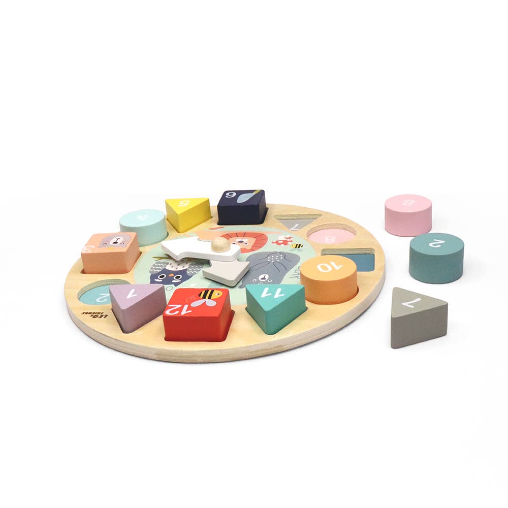 Leo & Friends Shape Sorting Clock