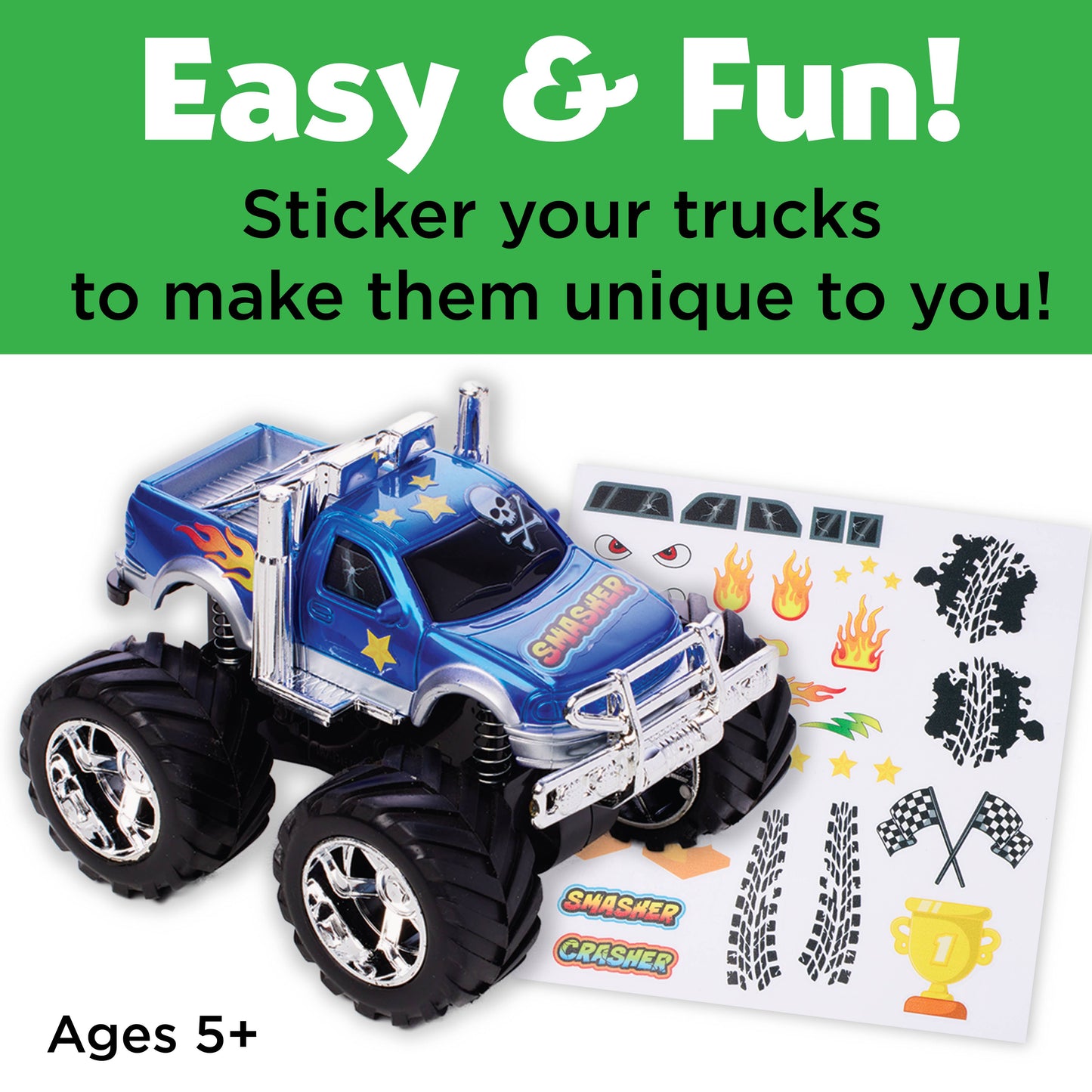 Faber Castell Decorate 2 Monster Trucks Craft Kit for Kids