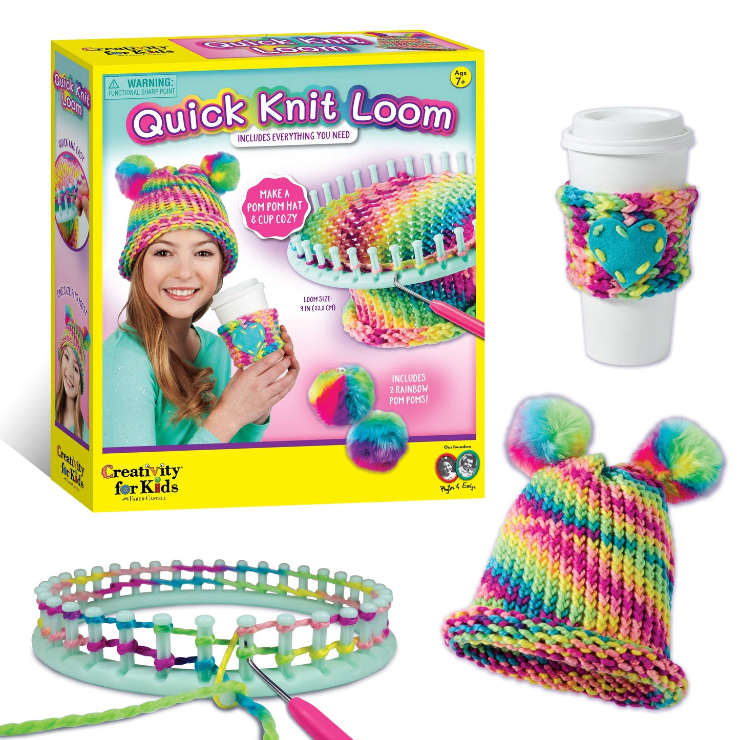 Faber Castell Quick Knit Loom - DIY Craft Kit for Kids